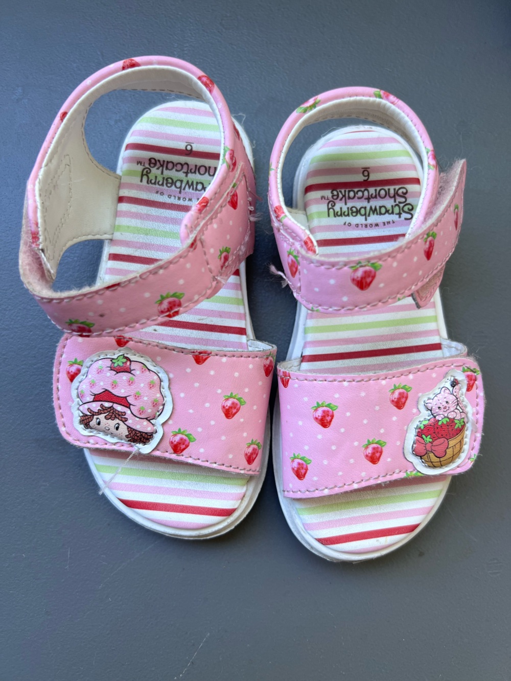 Strawberry Shortcake Pink Girls' Hook-and-Loop Sandals